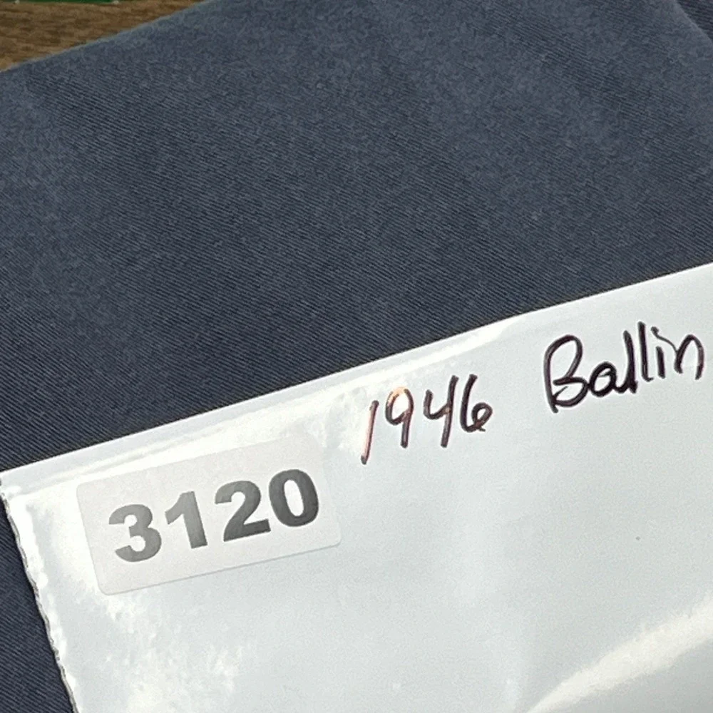 1946 Ballin Stretch Non-Iron Pants Mens 44x32 Navy Blue Chino Flat Front EUC - Picture 15 of 15